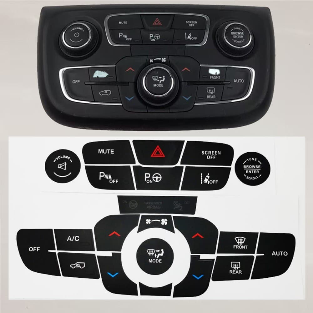 [BR] Para Jeep Compass (2017-2021) Adesivo De Botão Reverso De Ar Condicionado