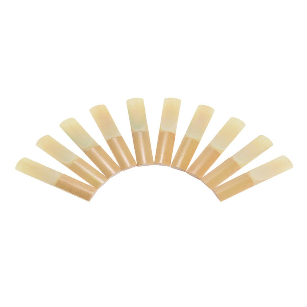 10pcs Bb Tenor Saxofone Sax Bambu Força Das Palhetas 2.5