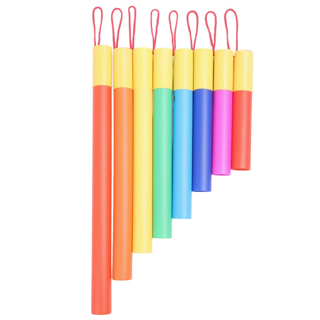 Conjunto De Tubos De Som Musical , 8 Peças , Instrumento De Percussão Educacional Interativo De Plástico Para Crianças