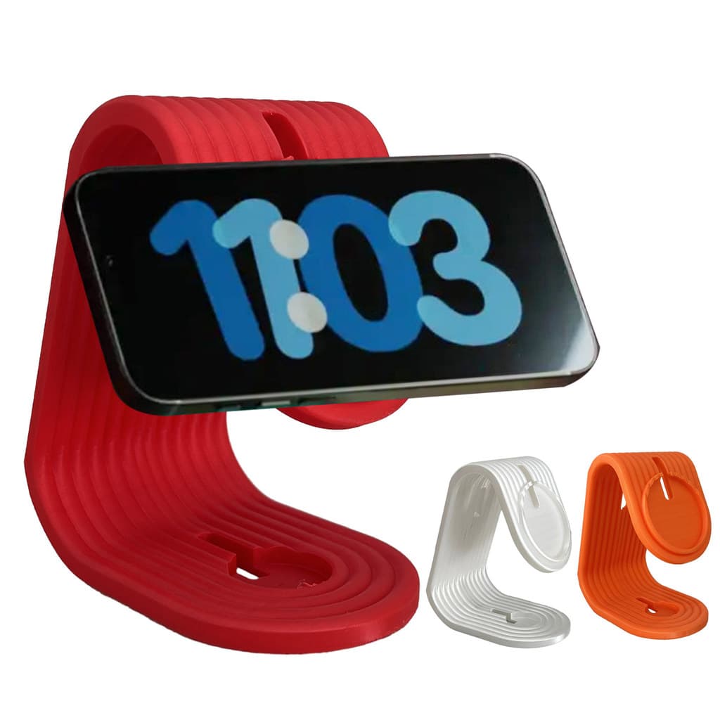 Estação De Carregamento 2 Em 1 Suporte Para Telefone De Mesa Impresso 3D Multifuncional Relógio De Cabeceira