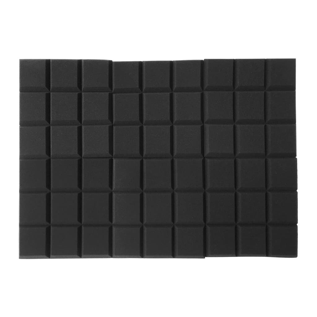 6pcs 12 * 12 * 2 Polegadas Espuma De Isolamento Acústico De Estúdio Para Teatro Familiar De Transmissão KTV
