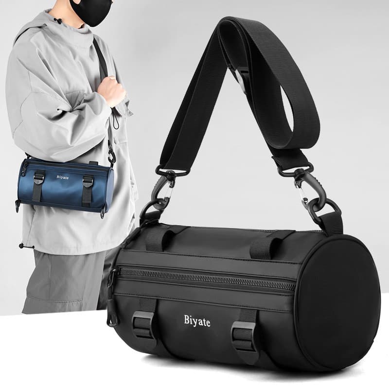 Homens de um ombro mensageiro moda balde saco estilo Casual rua estilo Hip-Hop estudante mochila marca