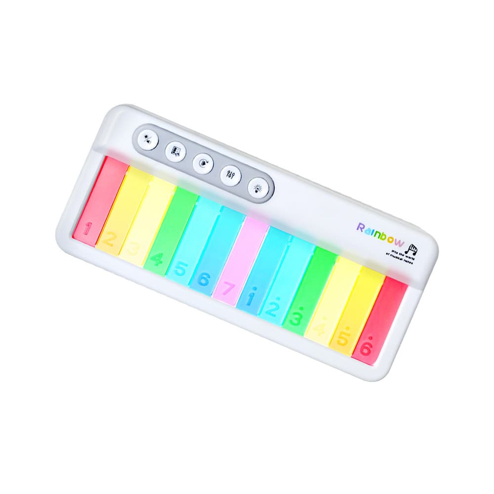 wohobr 13 Teclas Coloridas Teclado Musical Piano Instrumento Caixa De Luz Portátil Pequena Com Iluminação Presente Para