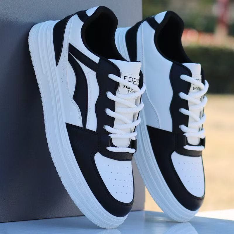 Sapatos esportivos impermeáveis de couro masculino 2026 novo estilo sapatos brancos tênis casuais de nicho