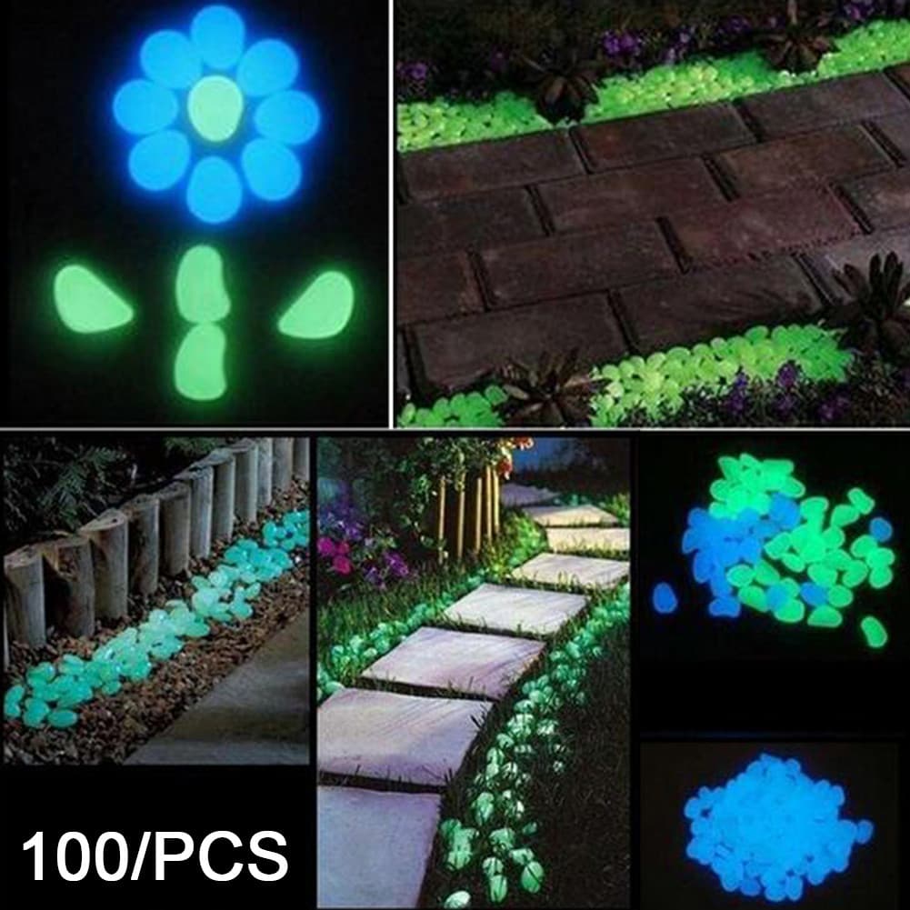 Qingsong 100 Peças Pedras De Aquário Luminosas Resina Multifuncional Falsas Realistas Para