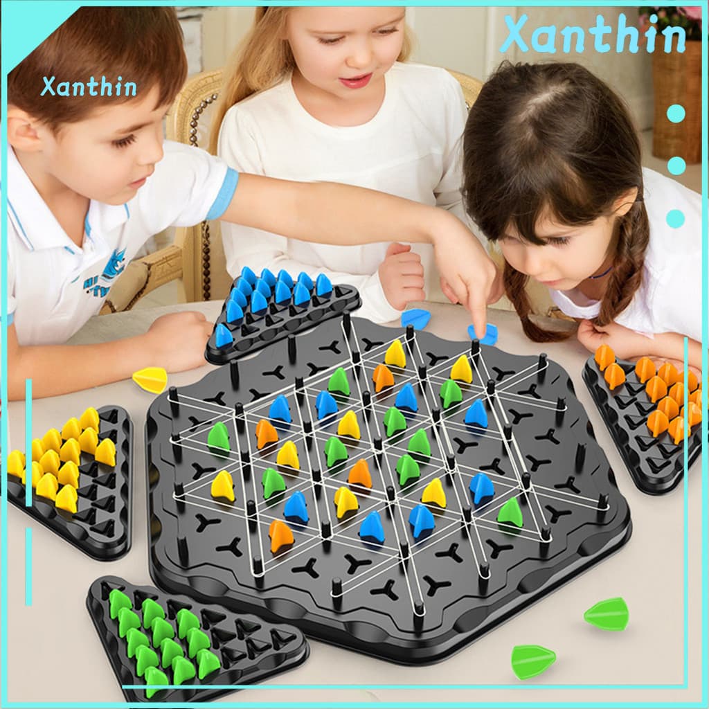 1 Conjunto De Jogo De Tabuleiro De Xadrez Triangular 4 Jogadores Geometria Interativa Aprendizagem Foco