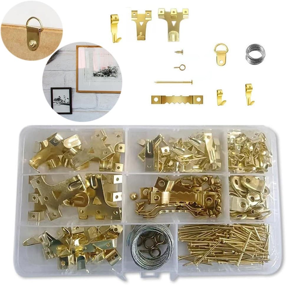 Kit De Suspensão De Imagem Em Aço Carbono JTFY 230PCS Com Ganchos Sawtoth E Parafusos De Olho