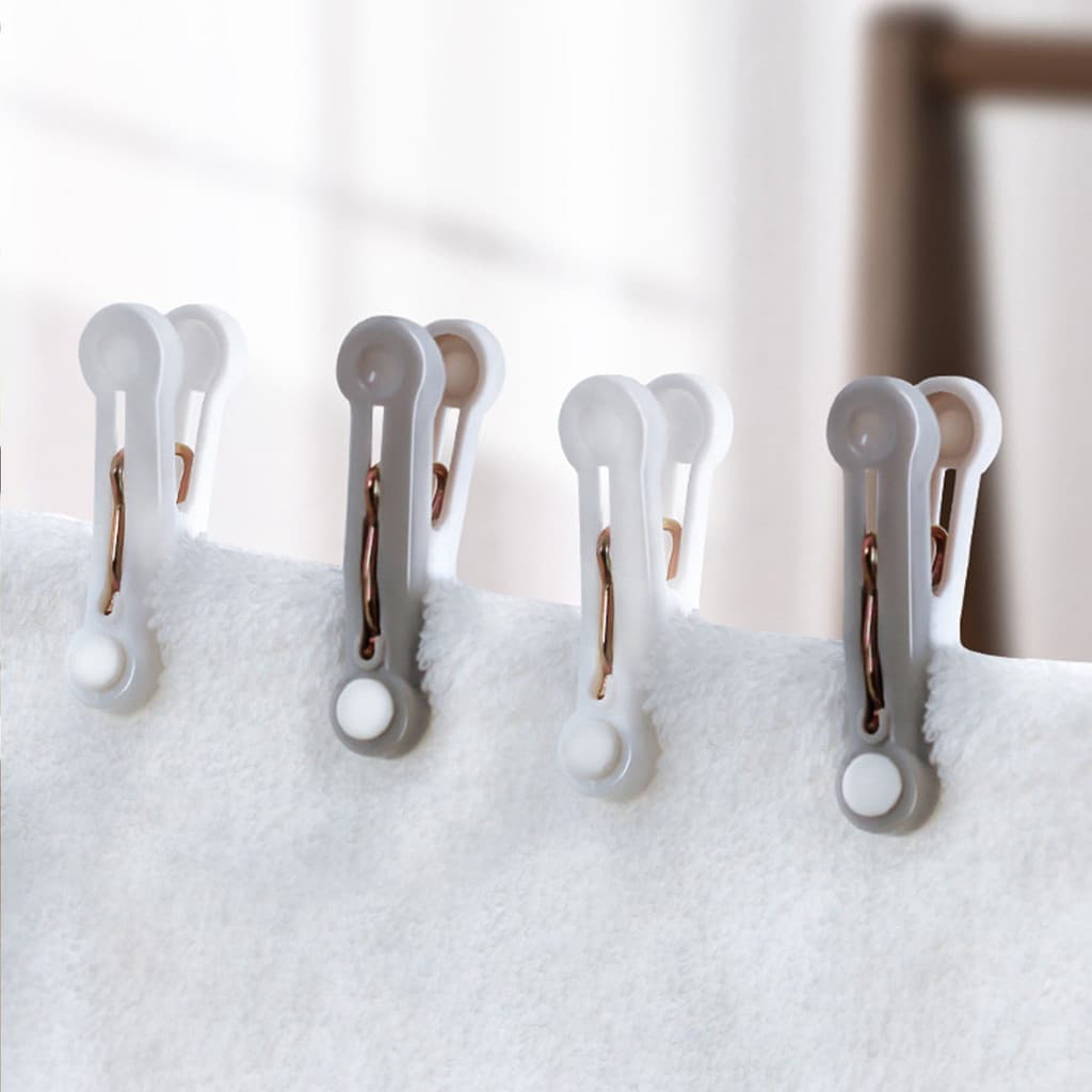 Pinos De Roupas De Plástico Super_16PCS , Clipes De Lavanderia Compactos Antiderrapantes E Sem Rastros Carregados Com Mo