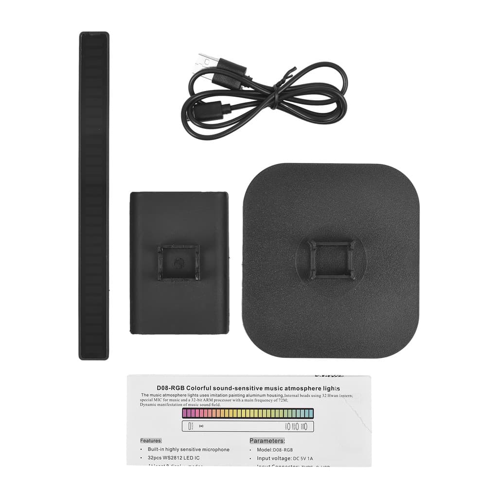 Suporte De Fone De Ouvido Luz RGB Para Mesa PC Gaming Headset Inferior Antiderrapante Com Portas Tipo-C Sutiã De Exibiçã