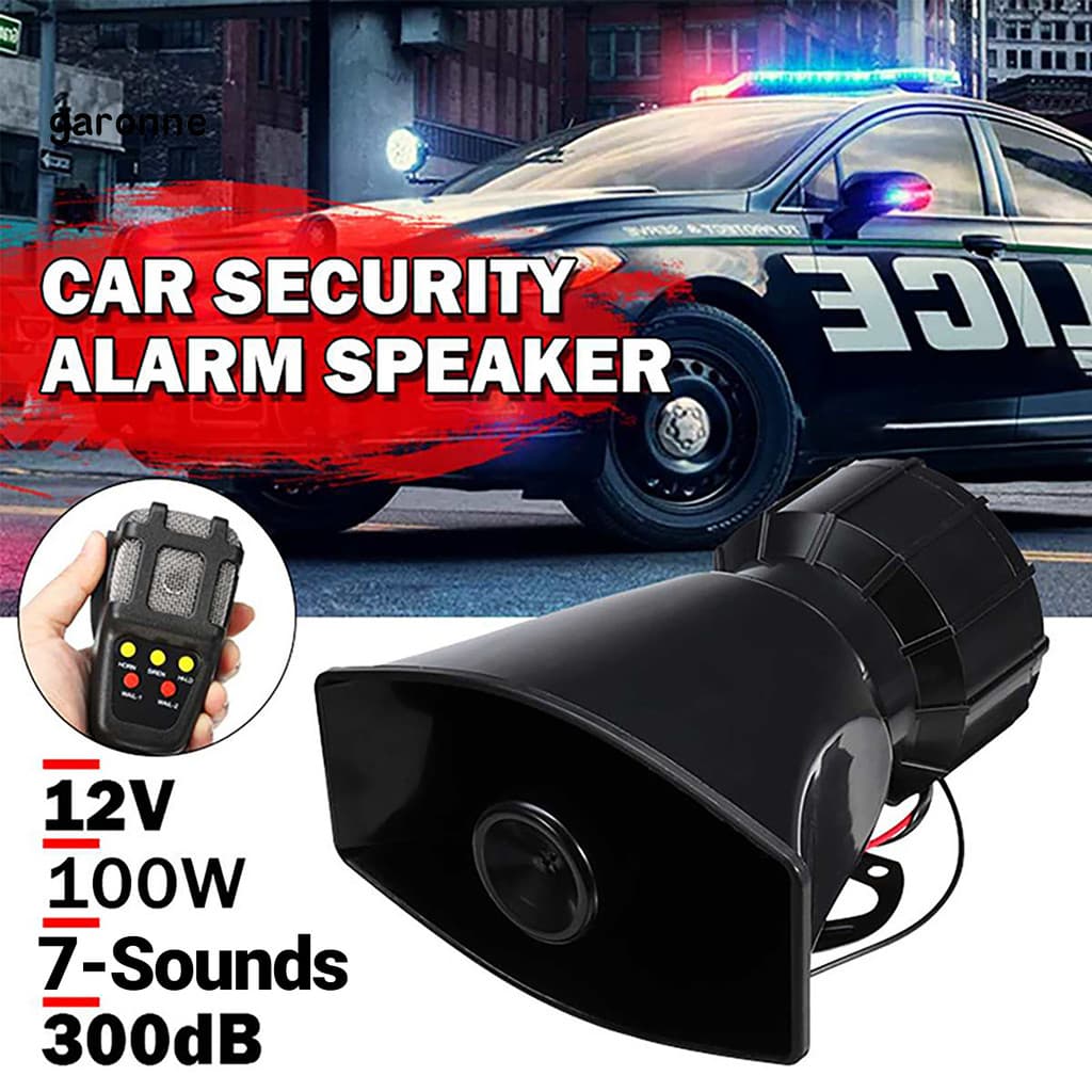 GA-1 Conjunto Sirene De Carro Super Alto Universal 7 Sons 12V Elétrica-Falante Automático Megafone De Emergência Para