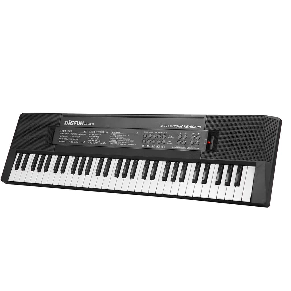 61 Teclas De Música Digital Teclado Eletrônico Crianças Piano Elétrico Multifuncional Para Estudante Com Função Microfon