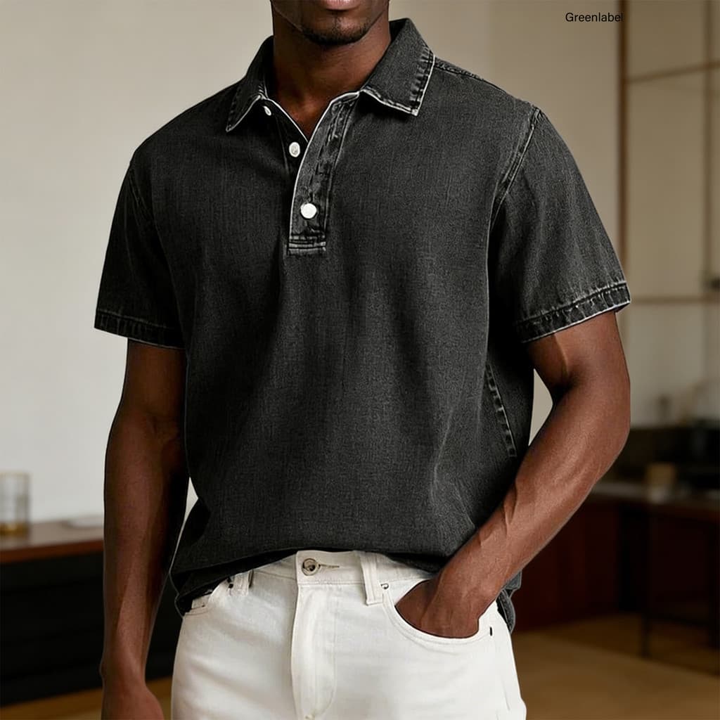 [GLB] Tops Masculinos Macios De Poliéster Respirável Casual Ajuste Regular Camisa De Verão Para Festas Da Vida Diária Ro