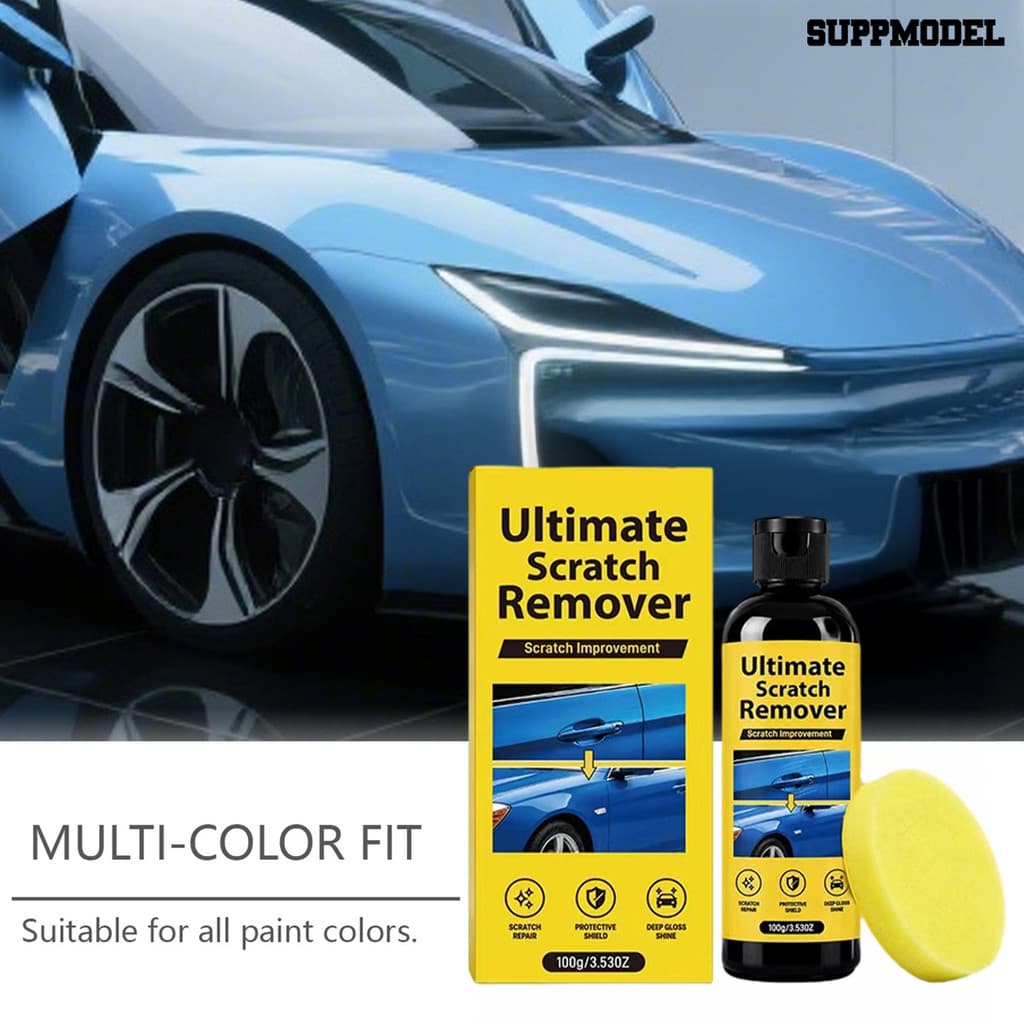 Suppmodel Removedor De Arranhões De Carro Para Finos , Agente De Reparo De Superfície De Pintura Com Esponja , Kit De Re