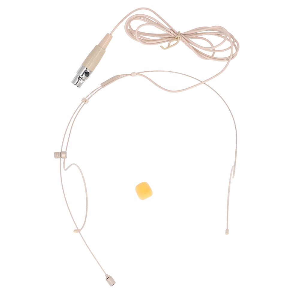 Microfone De Fone De Ouvido Único Usado Com Cabo De 46.45 Pol . Mini Conector XLR De 4 Pinos
