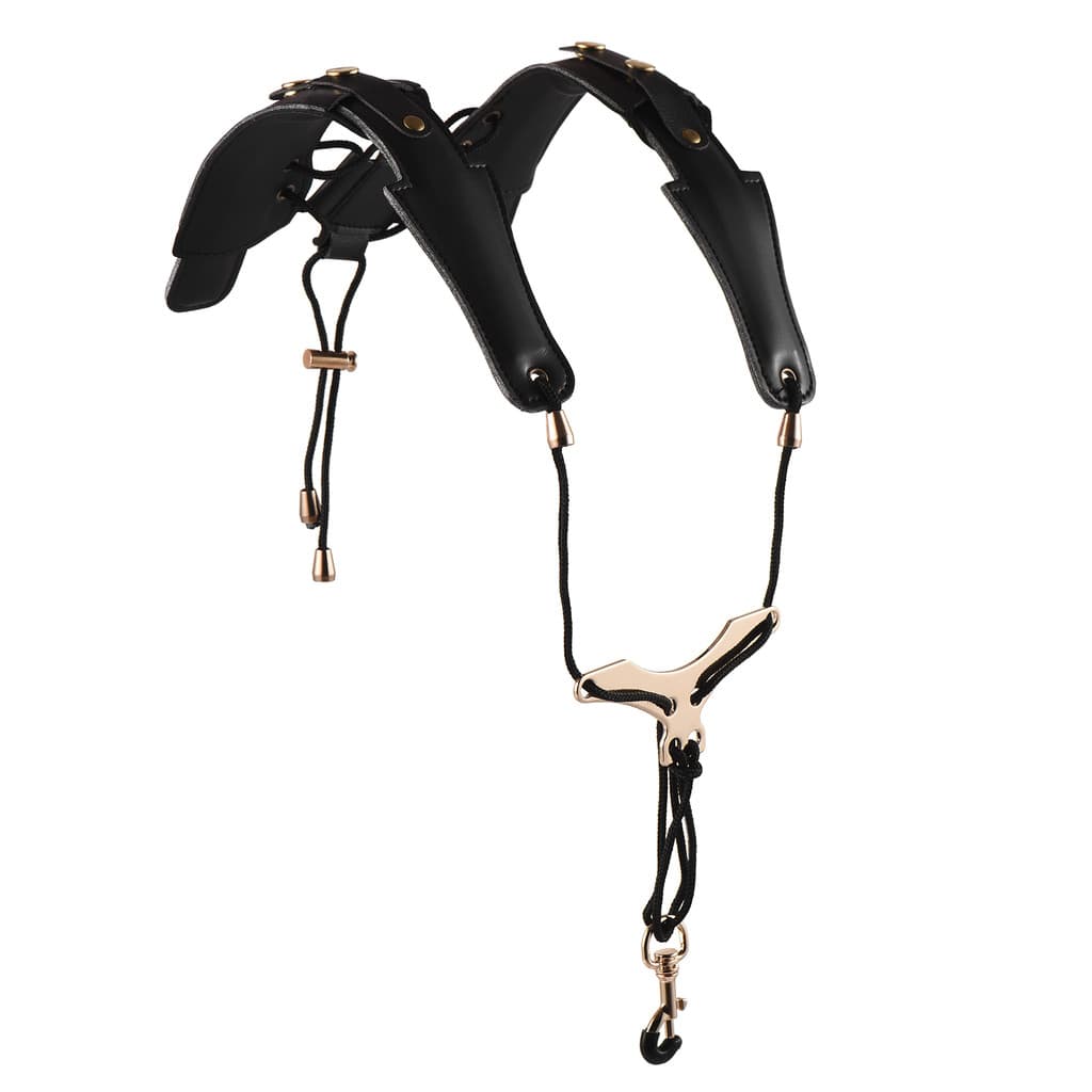 sicibr Ajustável Saxofone Cinta Arnês Acolchoado Ombro Couro Sax Metal Gancho Para Saxofones Tenor/Soprano/Alto Cl