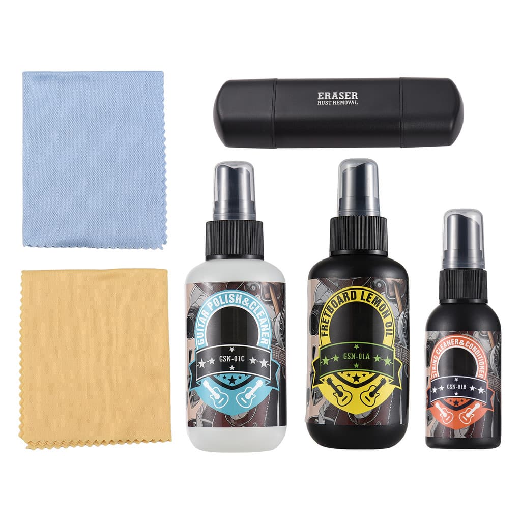 GUITTO Guitar Care Oil Set Fingerboard Hidratante Óleo de Limão 120ml + Corda Óleo de Cuidado Antiferrugem 50ml + Agente