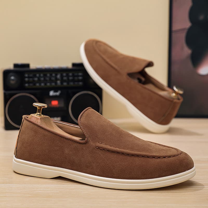 Inclui mocassins esportivos masculinos sapatos casuais sapatos baixos moda ervilhas sapatos masculinos camurça fosca
