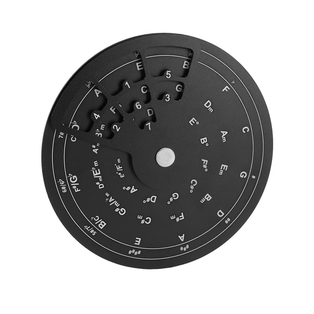 sicibr Círculo De Quintas Roda Melodia Ferramenta Liga De Alumínio Rotativa Teoria Musical Portátil Para Iniciantes Músi