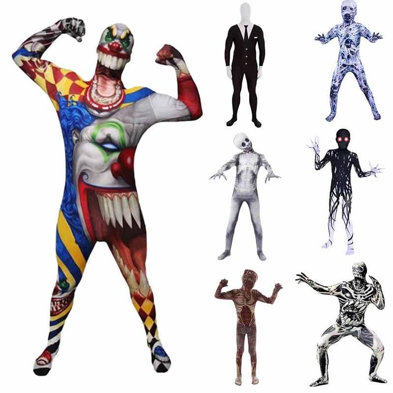 Purim Trajes De Halloween Para Crianças Horror Zumbis Esqueleto Vestir-Se Fantasia Clipart Macacão Traje Monstro