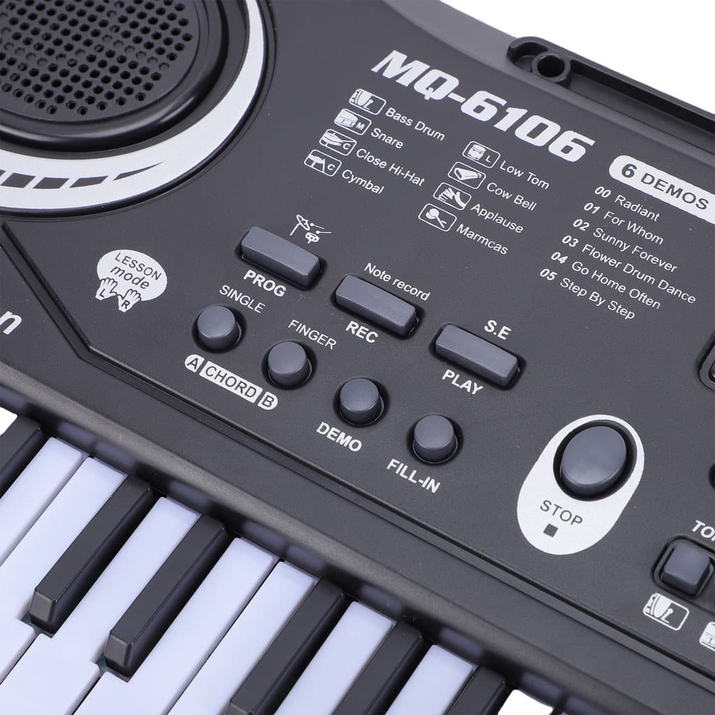 cpnobr 61 Teclas Teclado De Piano Eletrônico Digital Para Crianças Iniciantes Com Microfone 16 Tons 6 Demonstrações 10 R