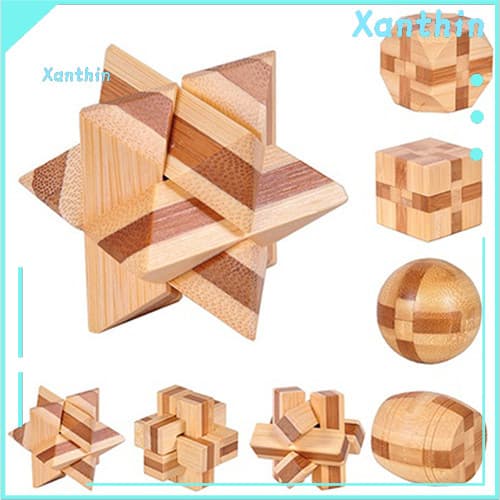 Luban Lock Toy Educacional Multi Estilo De Madeira Anti Ferrugem Quebra-Cabeças Para Crianças