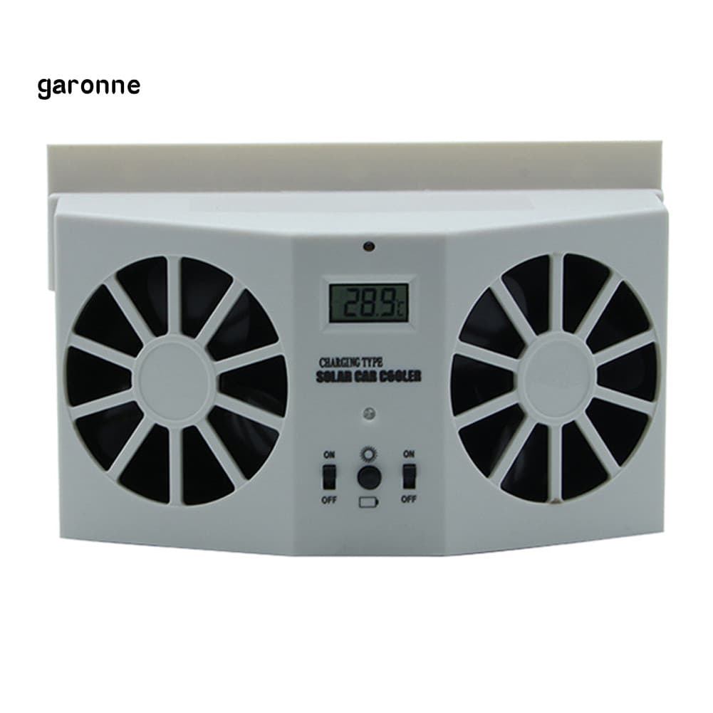 GA-Ventilador De Ventilação De Ar Para Janela De Carro De Veículo Movido A Energia Solar Ventiladores Duplos