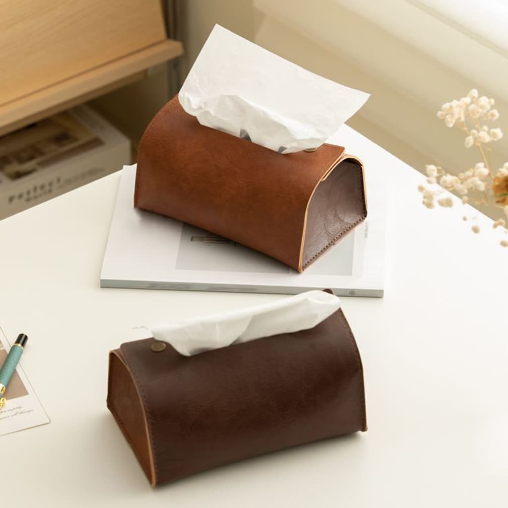 Caixa De Tecido De Couro Super_PU , Suporte Estilo Retrô Dobrável , Organizador De Mesa Decorativo , Para De Escritório