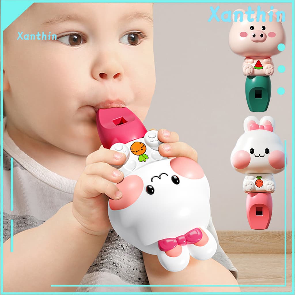 Coelho Porco Apito Alto-Falante Desenho Animado Divertido Portátil Brinquedo De Jardim De Infância Adorá