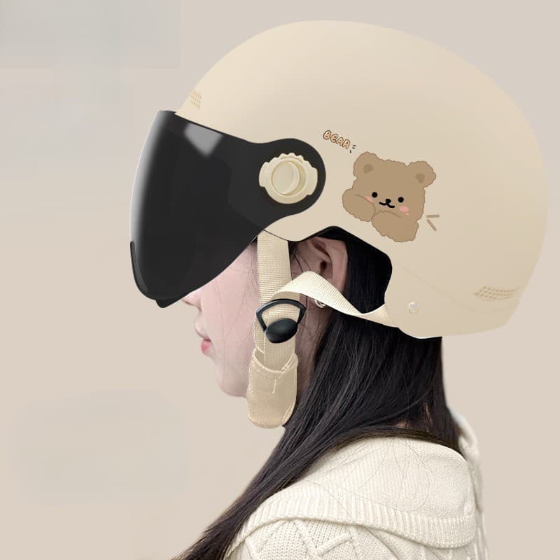 Capacete De Bicicleta Elétrica Leve Ajustável Com Acessórios De Ciclismo Forro Removível