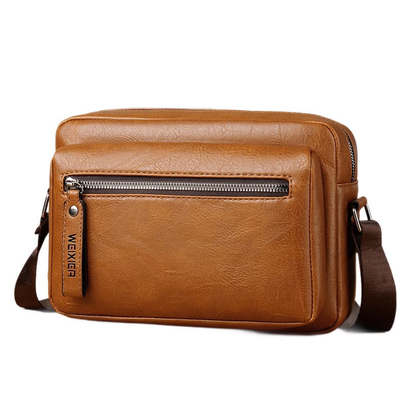 Masculino estilo Retro ombro mensageiro saco High-End portátil textura de couro saco do mensageiro