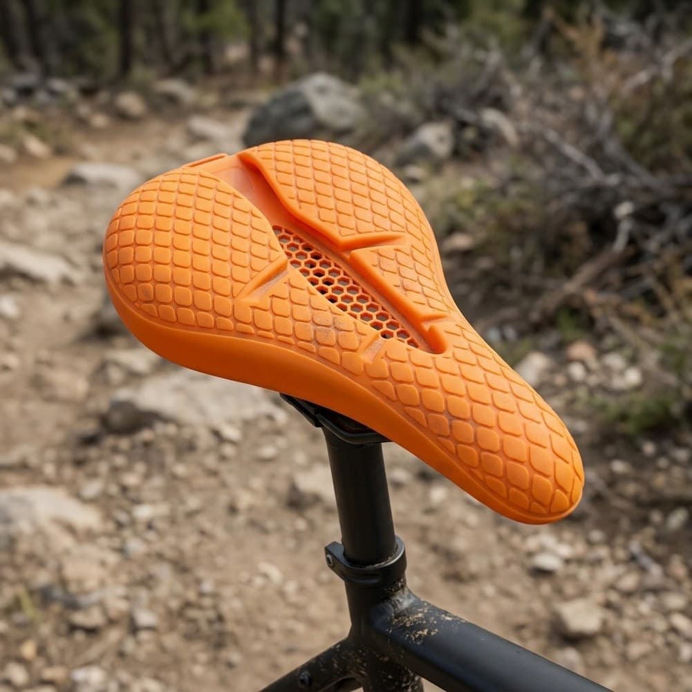 { PUO } Capa De Assento De Selim De Bicicleta De Silicone Grosso Respirável À Prova D'água Almofada Macia
