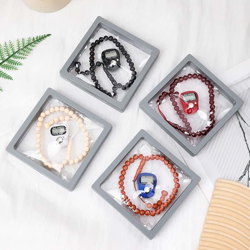 Conjunto De Oração Com Contador De Dedo , Presente Muçulmano Tasbih , Pulseira Artesanal De Contas Muçulmana 33 ieces Pé
