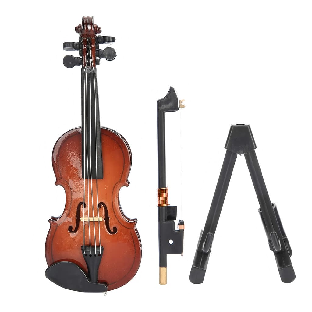 Mini Modelo De Violino Com Suporte , Instrumento Musical De Madeira De Basswood , Decoração De Casa Para Músicos , Amant
