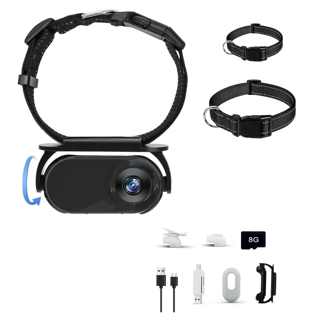 [Andoer.br] Coleira Para Câmera Cat Com Cartão De Memória De 8 Gb Sem Fio Pequena Esportiva Gravação De Vídeo 1080P De A
