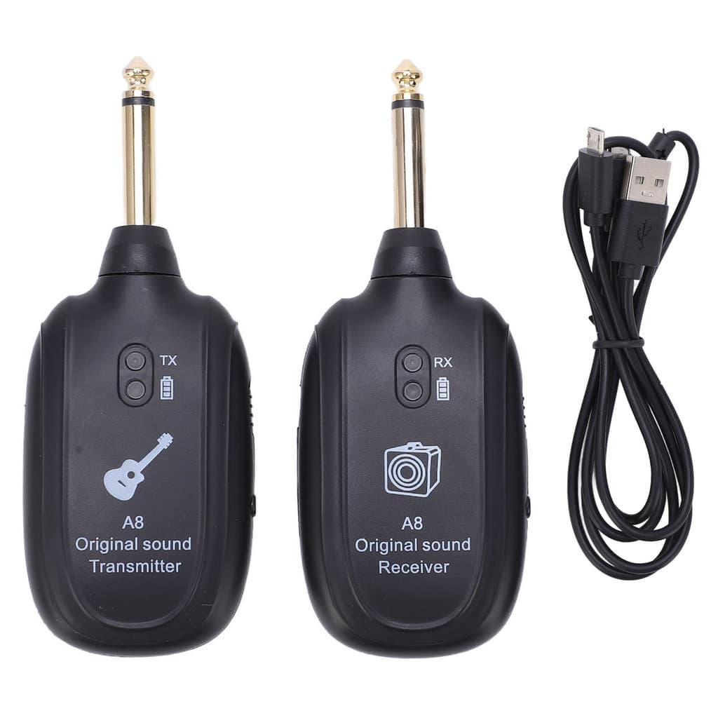 Sistema transmissor sem fio para guitarra A8 Captador sem fio para guitarra elétrica Transceptor sem fio Receptor fi