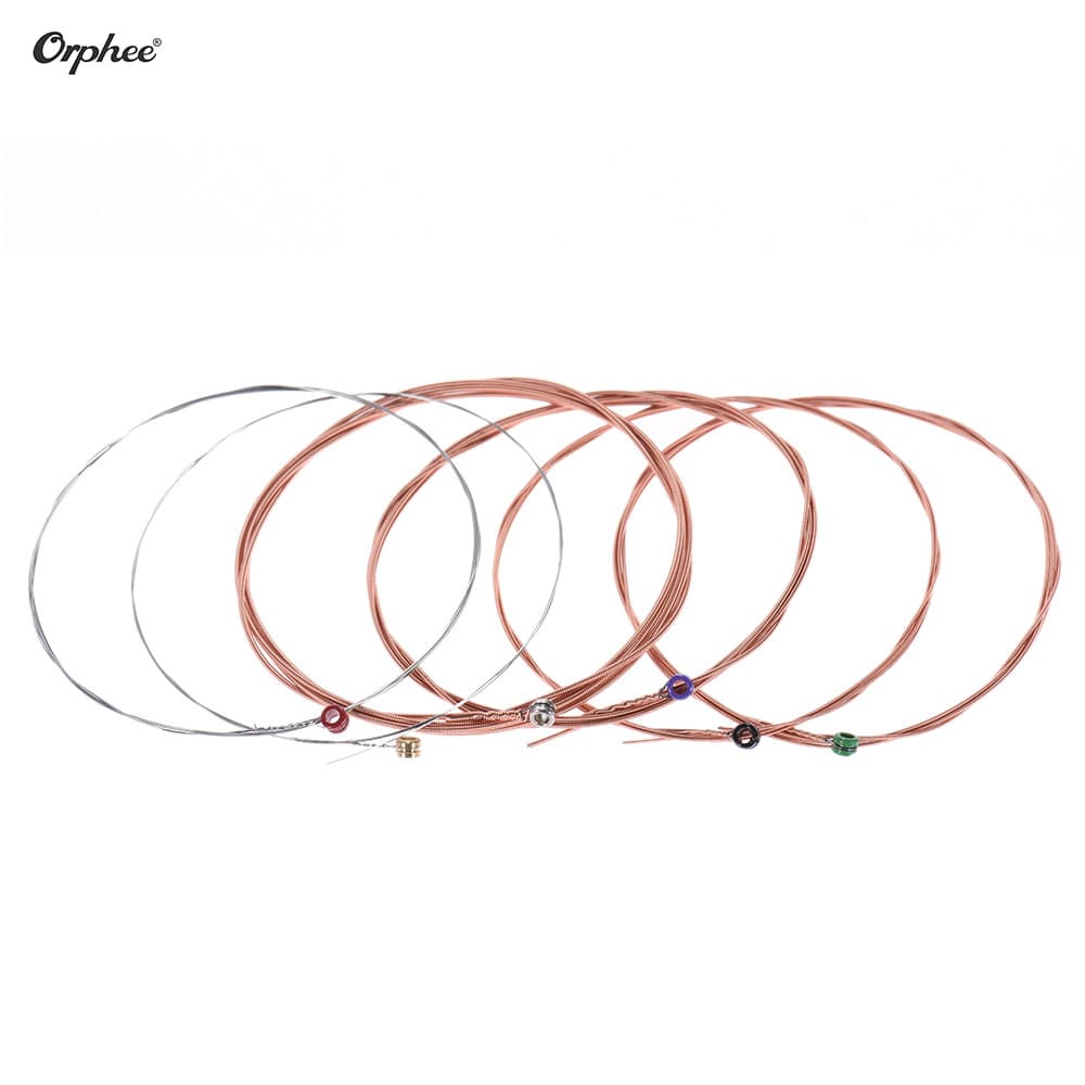 fgstbr Orphee TX620-P Cordas De Aço Para Violão Folk Acústico 6 Peças De Substituição De Conjunto Completo (0,010-. 047)