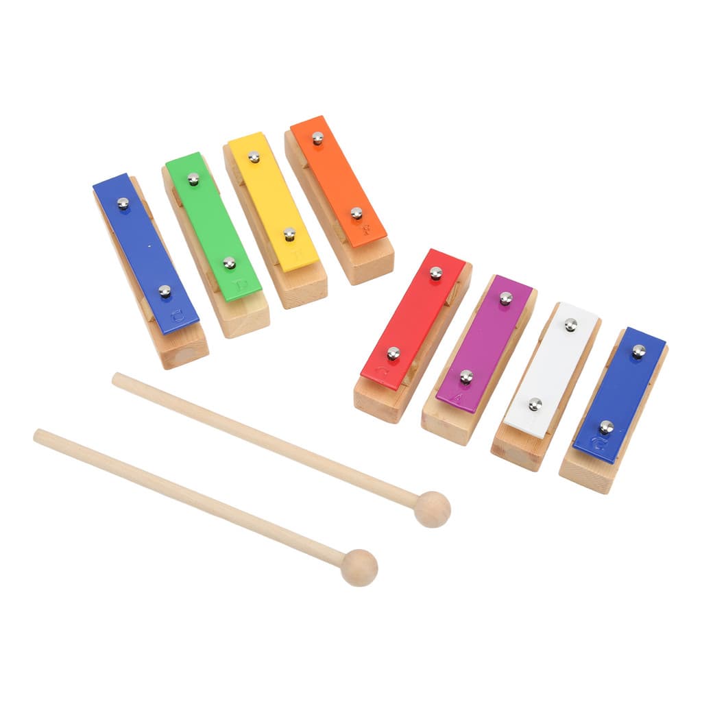 Piano De Batida De Madeira 8 Tons Multicolorido Chave Xilofone Bloco Brinquedo Musical Educacional