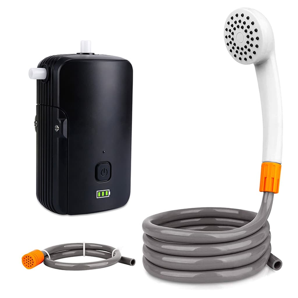 [Andoer.br] 2022 Chuveiro De Acampamento Portátil Elétrico Externo/Interno Com Display De Bateria Powr , 2 Fluxos Mo