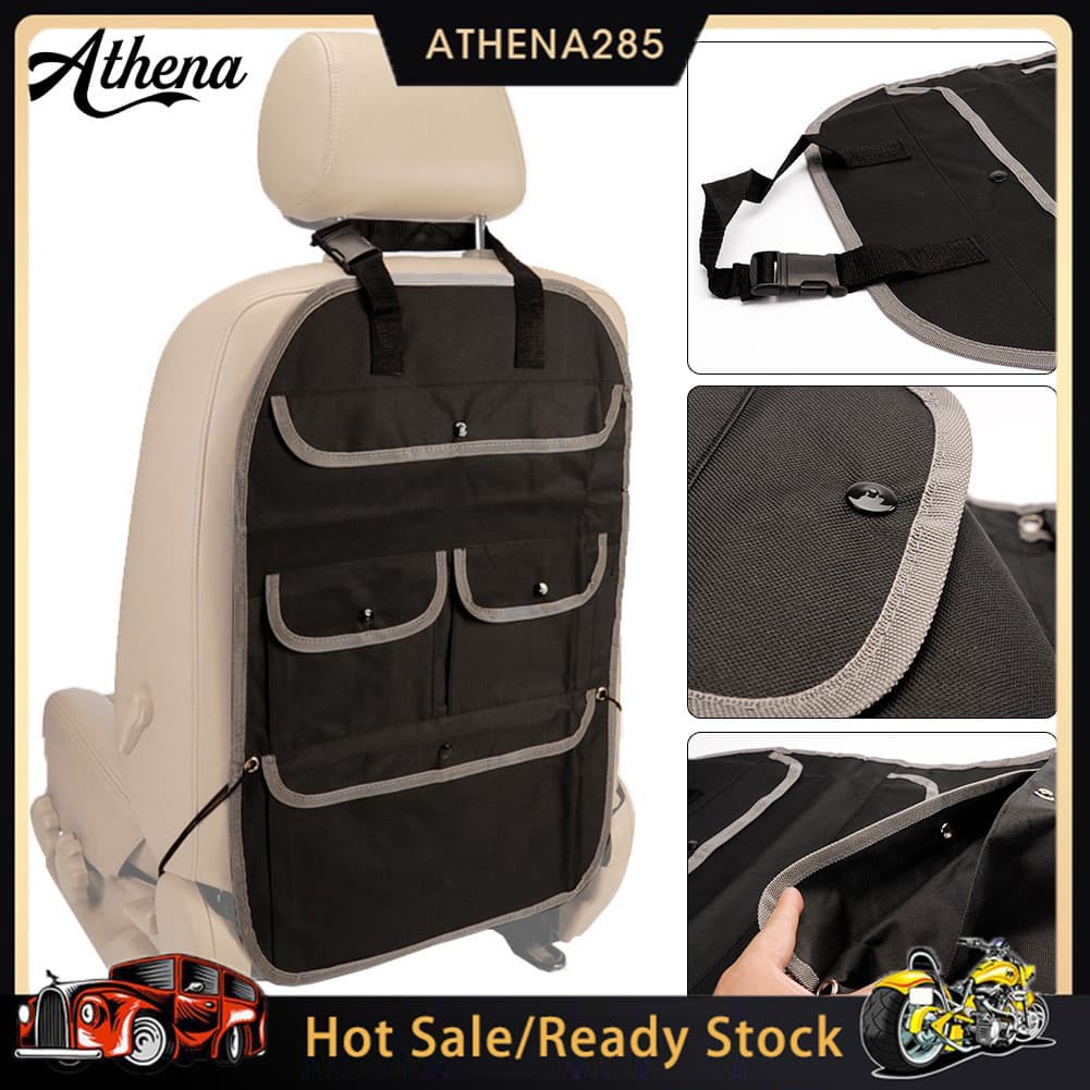 ATH_Car Seat Back Multi-Bolso Bolsa De Armazenamento De Artigos Diversos Para Crianças Organizador De Tapete Anti-Chute
