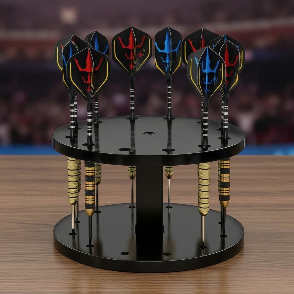 Suporte De Dardo Super_acrílico , Armazenamento De 12 Slots , Rack De Exibição De Mesa Compacto Redondo Que Economiza Es