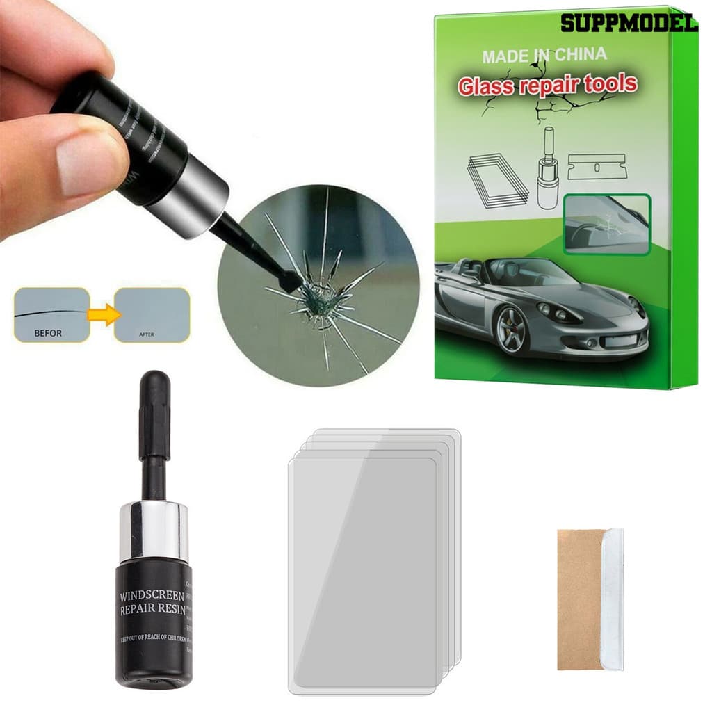 Kit De Reparo De Chip De Pára-Brisa Suppmodel , Rachaduras De Carro Para Vidro , Ferramenta DIY Chips Pequenos Star Bull