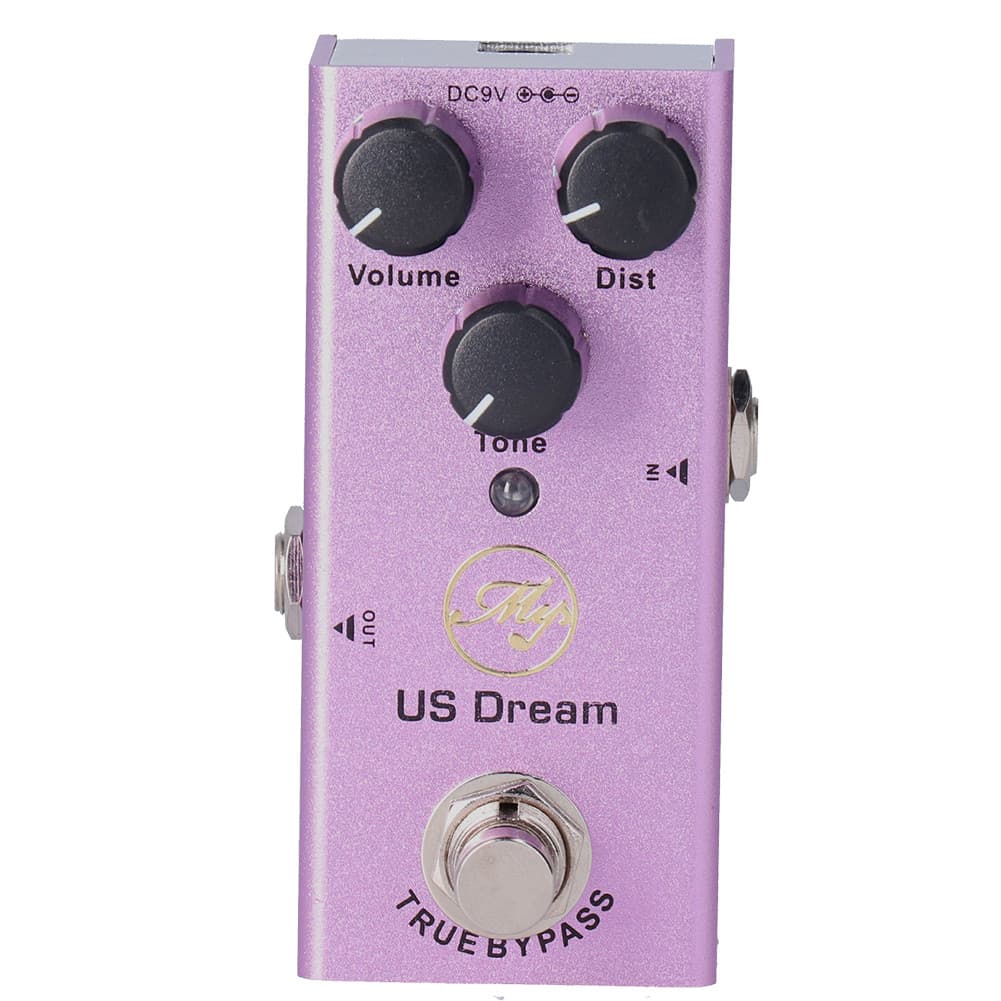(zone1ym) Pedal De Efeito De Guitarra Elétrica US Dream Distortion Mini True Bypass Roxo DC 9V JDF-4