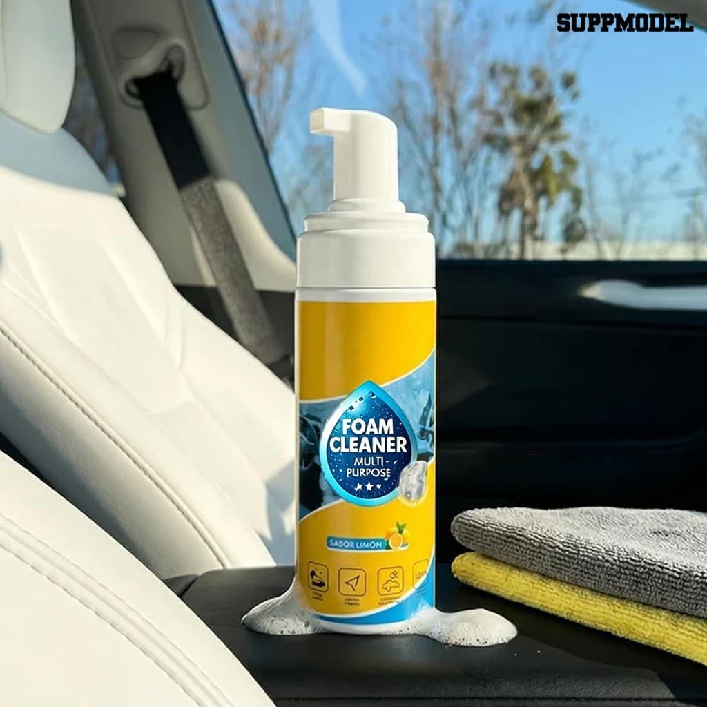 Suppmodel Limpador De Espuma Multifuncional Limpeza Profunda Sem Enxágue Com Toalha De Esponja De Para Interior De Carro