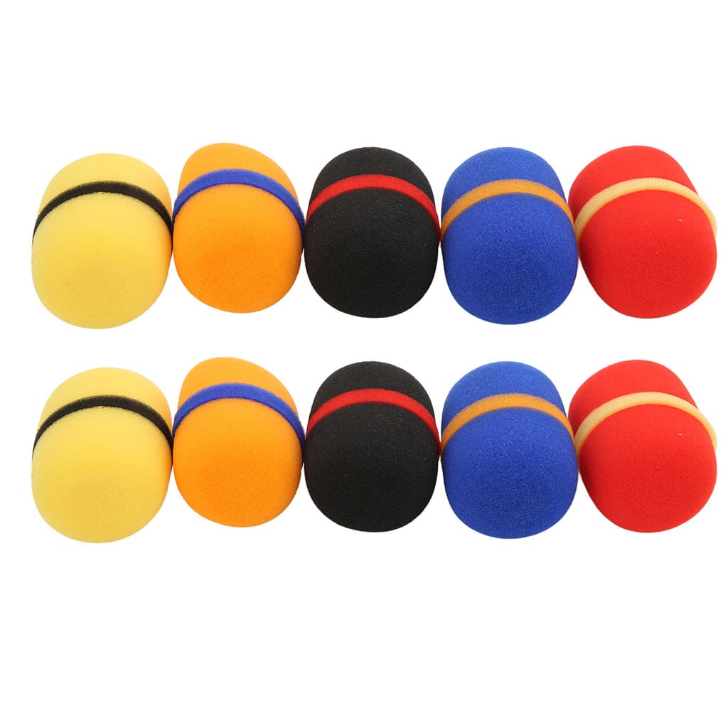 10 Pçs Capa De Microfone Grosso Esponja Macia À Prova De Poeira Várias Cores Boa Elasticidade Espuma Pára-Brisas