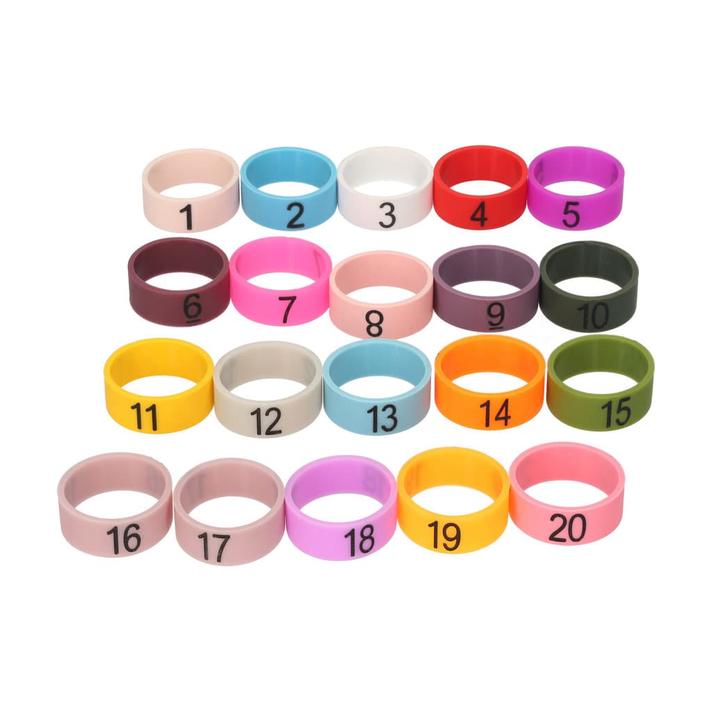 20 Peças Anéis De Identificação Coloridos De Microfone Para Anel De Silicone Macio Multicolorido Distinguir Mic