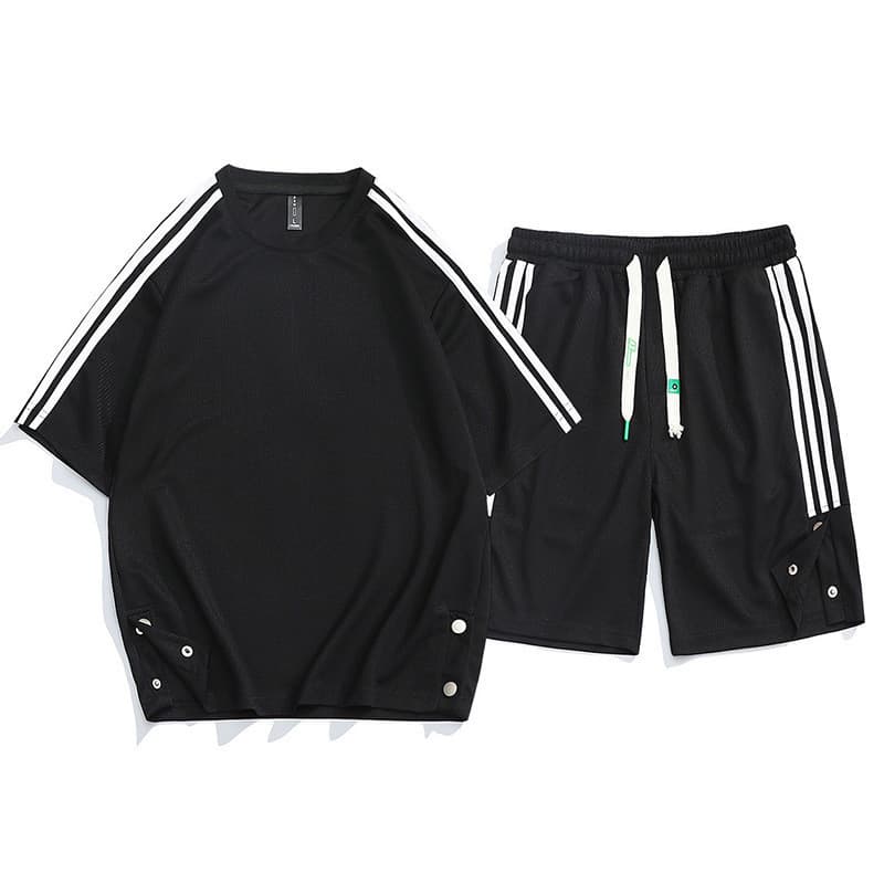 Novo terno juvenil masculino solto Casual moda três pólos simples esportes terno de duas peças