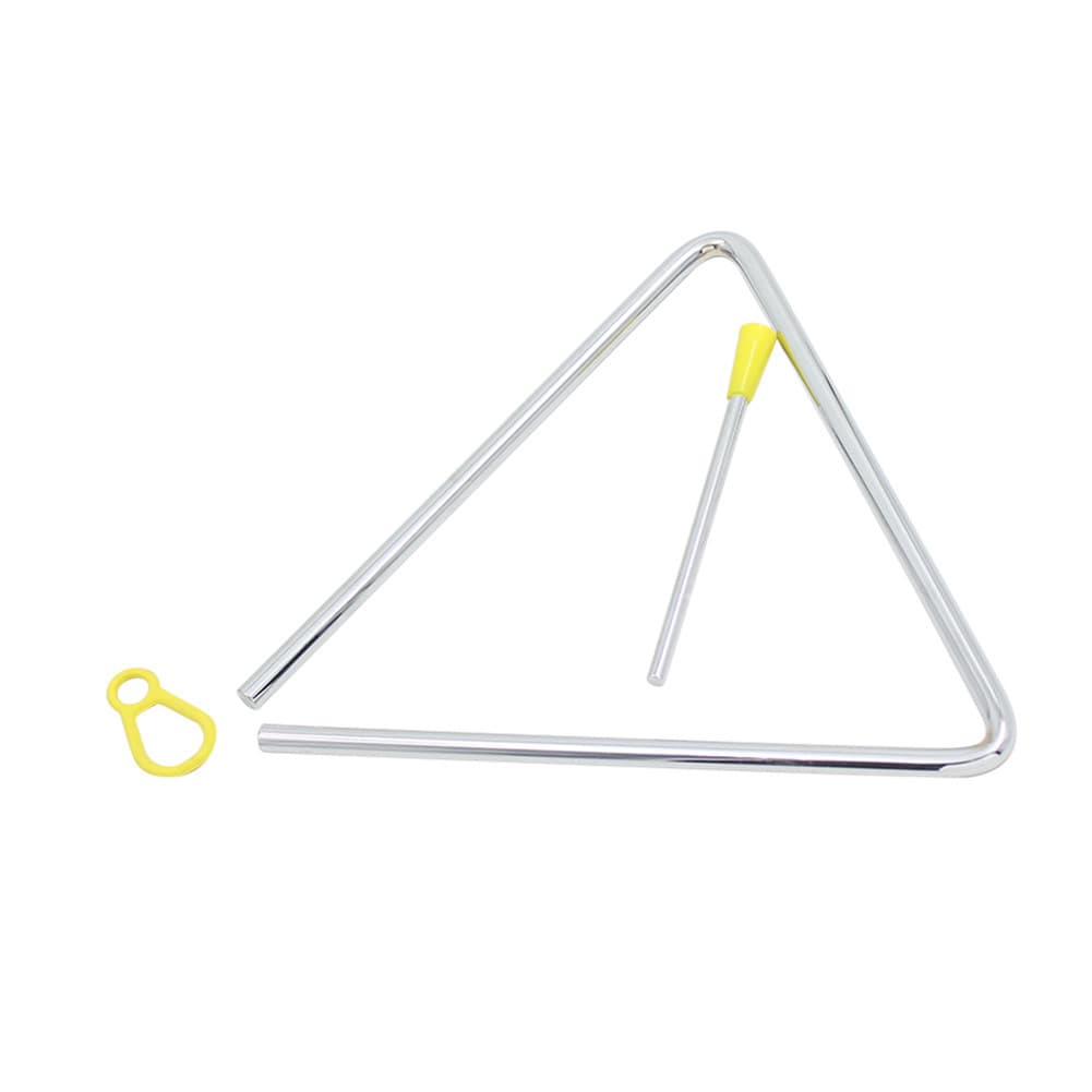 Instrumento De Percussão Musical Para Iluminação Infantil , Triângulo De Aço Com Atacante (6 Polegadas)