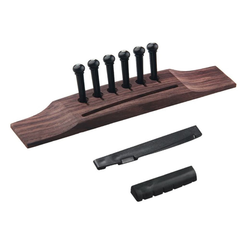sicibr Clássico Conjunto De Pinos De Ponte De Guitarra Acústica Guitarras Sela Porca Kit Peças Instrumento Musical Acess