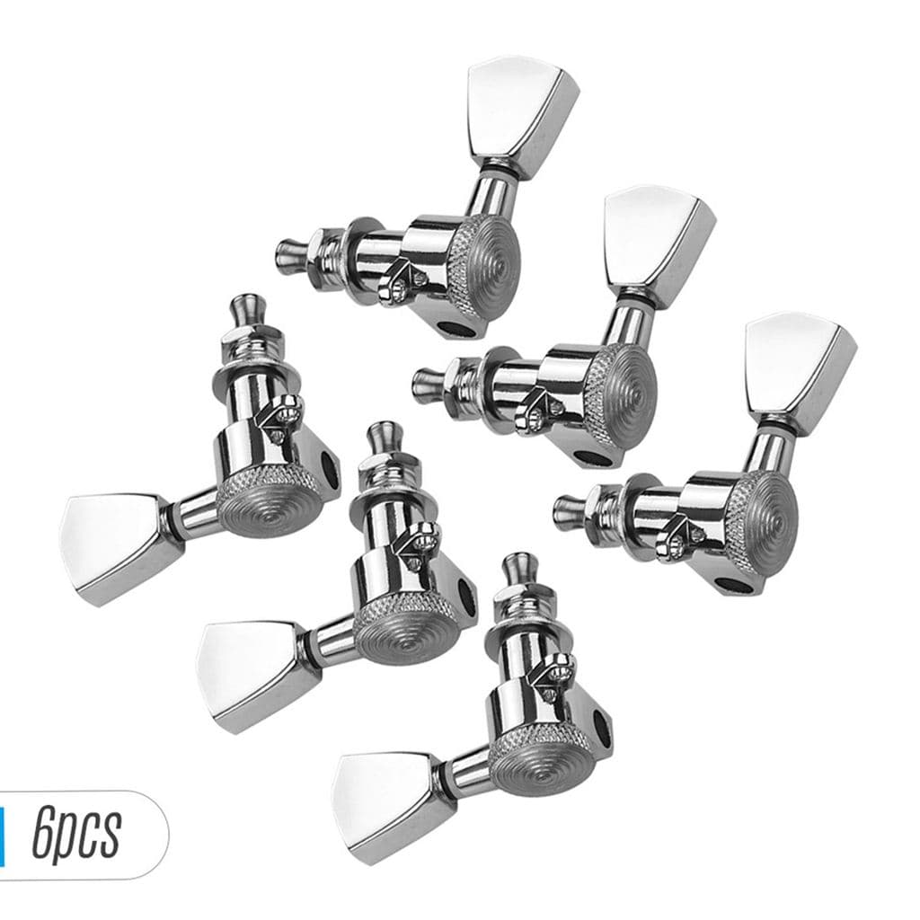 cpnobr 6 Peças 3L3R Afinadores De Cordas De Guitarra Travamento Botões De Cabeças De Máquina Para Guitarras Elétricas Ac