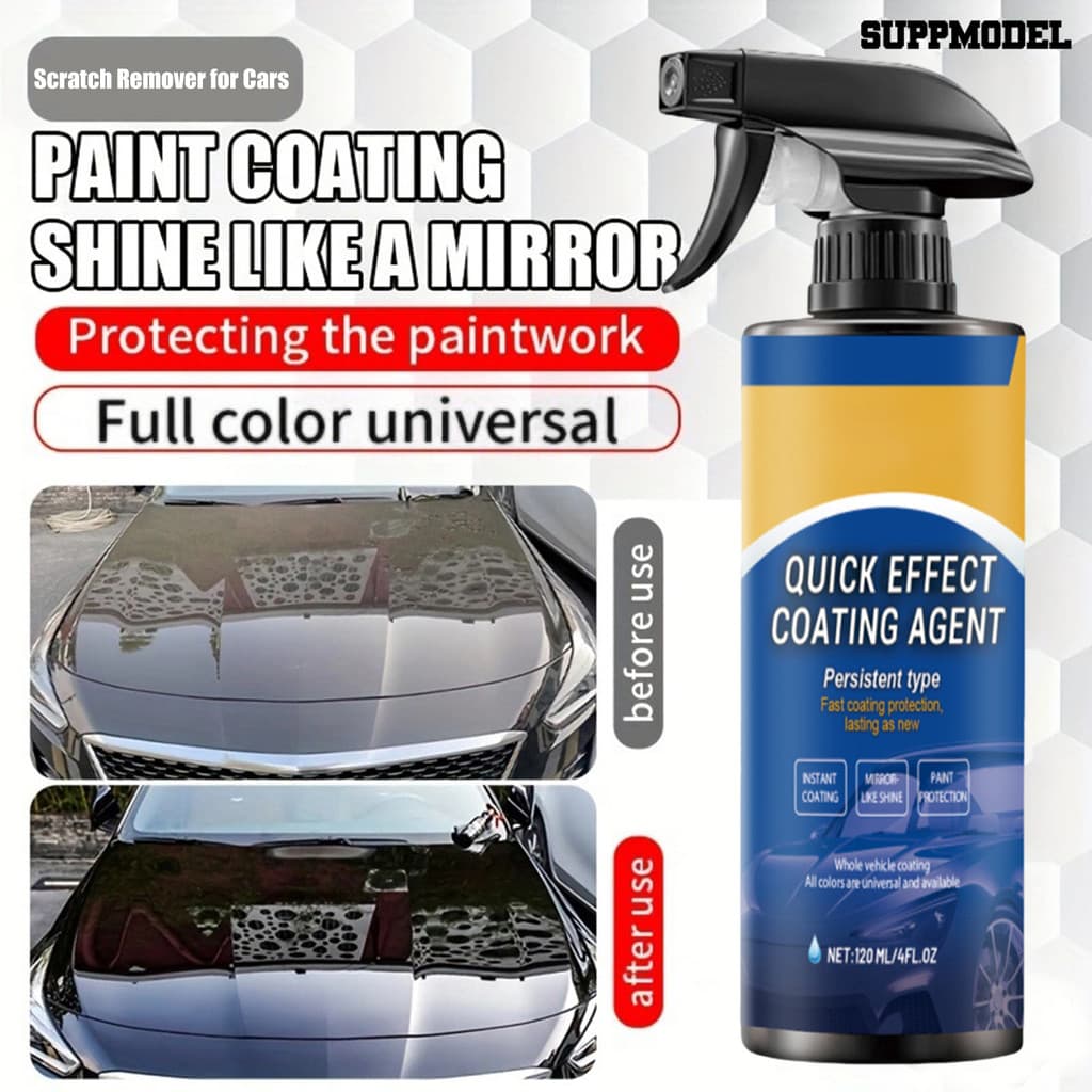 Suppmodel Revestimento De Carro De Ação Rápida Nanotecnologia Avançada 120ml Revestimentos Rápidos Para Carros Limpador